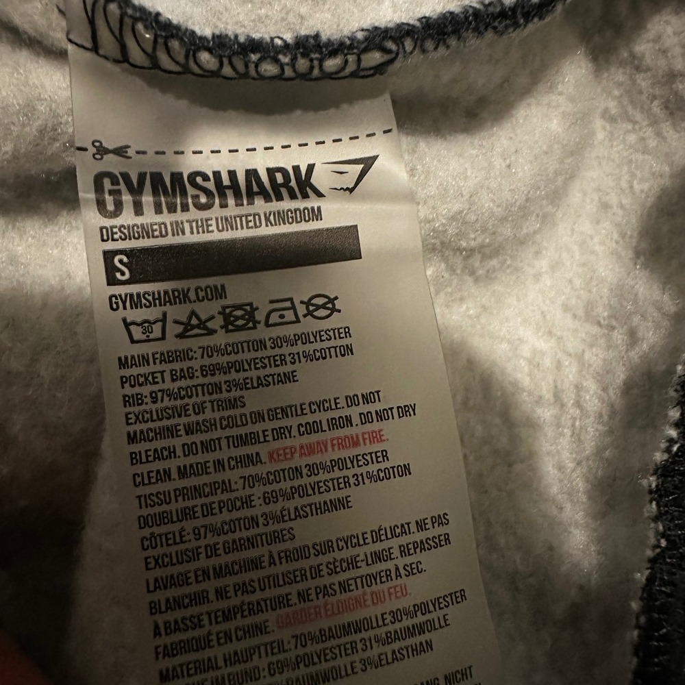 Gymshark Sweater Tunic Mock Neck Charcoal Grey Fleece Pocket Zip Size Small - Picture 4 of 6